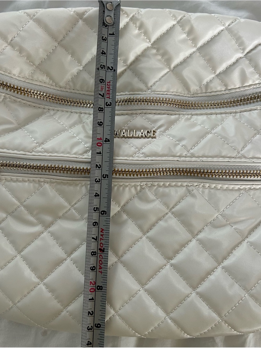 MZ Wallace White Quilted Crossbody Belt Bag with Silver Hardware - Picture 13 of 15